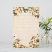 Papeterie Jardin d'automne avec crâne et Citrouille (Debout devant)