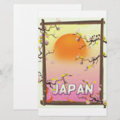 Papeterie Jardin de fleurs du Japon (Devant / Derrière)