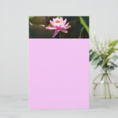 Papeterie Jardin d'eau rose rose Nénuphar éclairé (Debout devant)