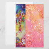 Papeterie JARDIN DES OMBRES PERDUES, éclat d'or rose (Devant / Derrière)