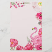 Papeterie Jardin flamand rose exotique (Devant)
