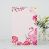 Papeterie Jardin flamand rose exotique (Debout devant)