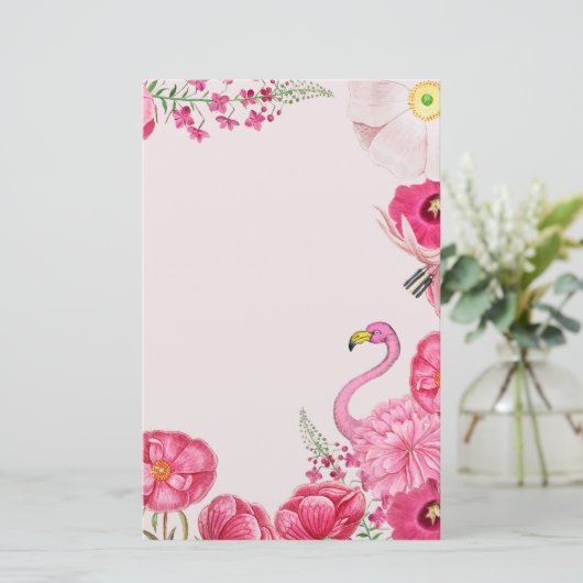 Papeterie Jardin flamand rose exotique (Debout devant)