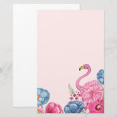 Papeterie Jardin flamand rose exotique 2 (Devant / Derrière)