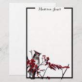 Papeterie Jaseur de cèdre (Devant / Derrière)