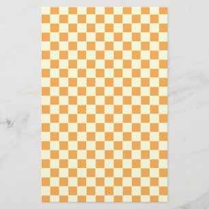 Papeterie jaune à carreaux
