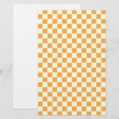 Papeterie jaune à carreaux (Devant / Derrière)