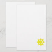 Papeterie Jaune Blanc Magique Sun Produit (Devant / Derrière)