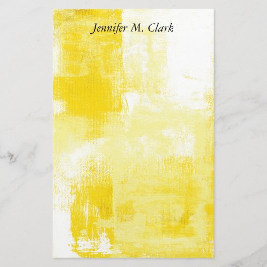 Papeterie Jaune et blanc abstrait (Devant)