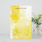 Papeterie Jaune et blanc abstrait (Debout devant)