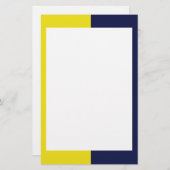 Papeterie jaune et marine (Devant / Derrière)