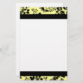 Papeterie Jaune et noir damassé (Devant / Derrière)