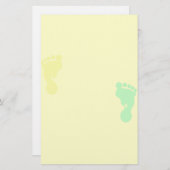 Papeterie (jaune et verte) d'empreintes de pas (Devant / Derrière)