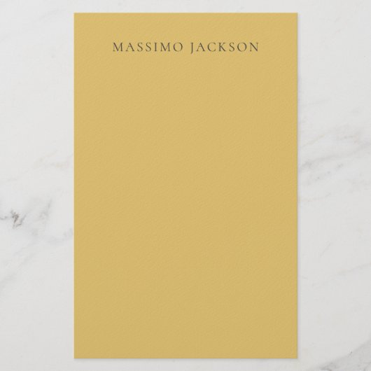 Papeterie Jaune laiton minimaliste esthétique moderne simple (Devant)