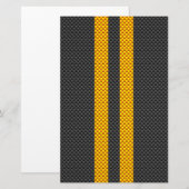 Papeterie Jaune Tirages de course Carbone Fiber Style (Devant / Derrière)
