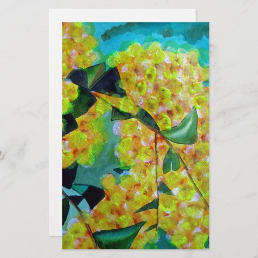 Papeterie Jaune Wattle (Devant / Derrière)