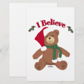 Papeterie Je Crois ! Ours de Noël (Devant / Derrière)