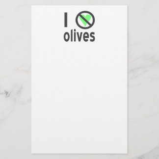 Papeterie Je déteste les olives, pas d'amour