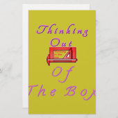 Papeterie Je pense hors de la boîte. (Devant / Derrière)