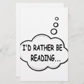 Papeterie Je préfère lire (Devant / Derrière)