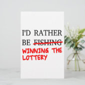 Papeterie Je Préférerais Pêcher... Gagner la loterie (Debout devant)