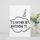 Papeterie Je préférerais regarder la télévision (Debout devant)