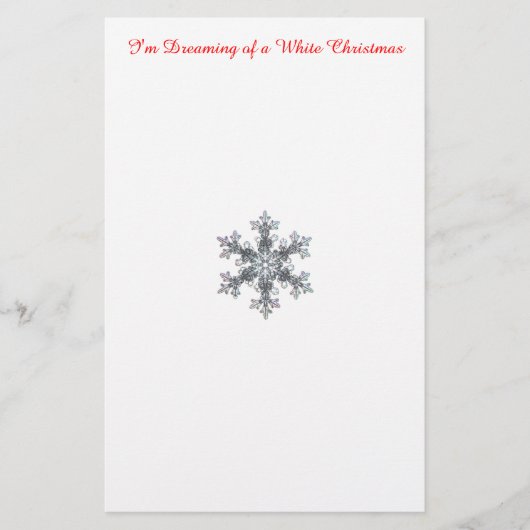 Papeterie Je rêve d'un Noël blanc - Flacon de neige (Devant)
