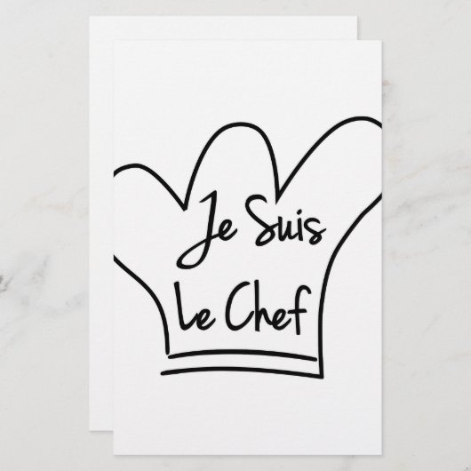Papeterie Je Suis Le Chef (Devant / Derrière)