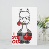 Papeterie je t'aime alpaca (Debout devant)