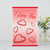 PAPETERIE "JE T'AIME" COEURS (Debout devant)