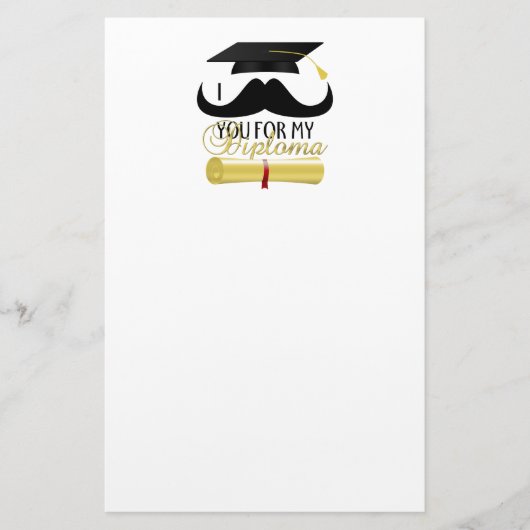 Papeterie Je vous moustache pour mon Diplôme avec Diplôme (Devant)