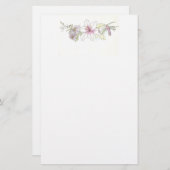 Papeterie Jet floral stationnaire (Devant / Derrière)