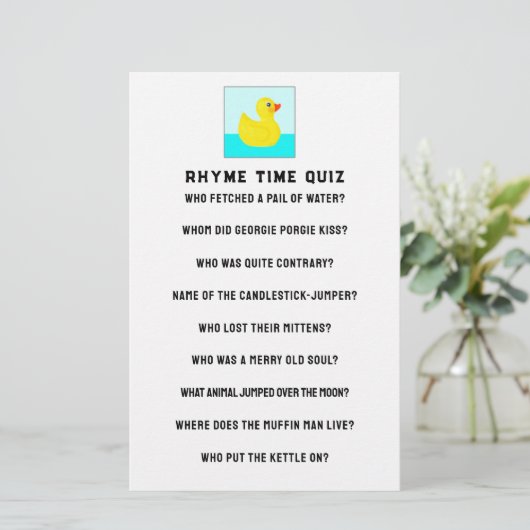 Papeterie Jeu baby shower (Debout devant)