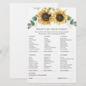 Papeterie Jeu de Baby Shower Mariage Fleurs Rustique Eucalyp (Devant / Derrière)