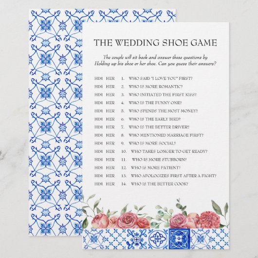 Papeterie Jeu de Fête des mariées Floral Méditerranéen Rose (Devant / Derrière)