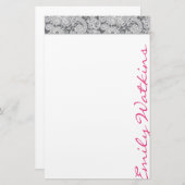 Papeterie Jeu de papier à lettres Damas (Devant / Derrière)