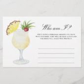 Papeterie Jeu de shower de mariage Cocktail d'ananas - Qui s (Devant)