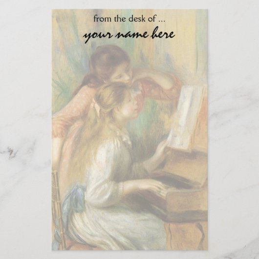 Papeterie Jeunes filles au piano par Pierre Renoir (Devant)