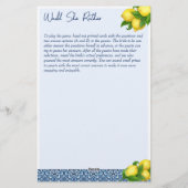 Papeterie Jeux de douche nuptiale Voudrait-elle plutôt jouer (Dos)