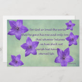 Papeterie John 3:16 (Devant / Derrière)