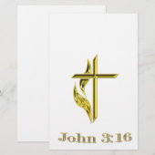 Papeterie John 3:16 (Devant / Derrière)