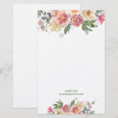 Papeterie Joli Art Flower Peach (Devant / Derrière)