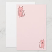Papeterie Joli chat rose (Devant / Derrière)