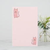 Papeterie Joli chat rose (Debout devant)