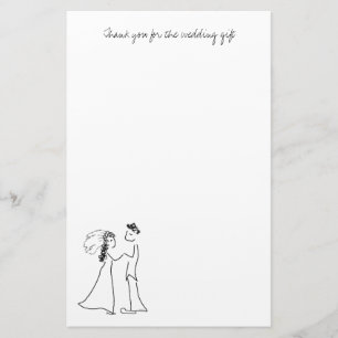 Papeterie Joli Couple Remercier Note Papier