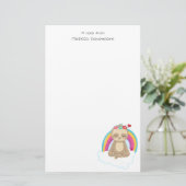 Papeterie Joli fentes Brown, Méditant sur un nuage (Debout devant)