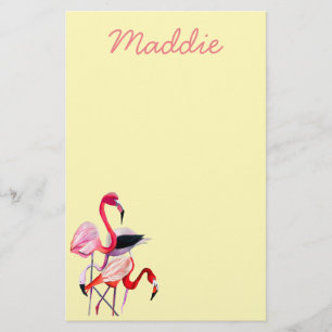 Papeterie Joli flamant rose sur bleu