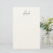 Papeterie Joli Monogramme Noir Blanc Gris Calligraphie (Debout devant)
