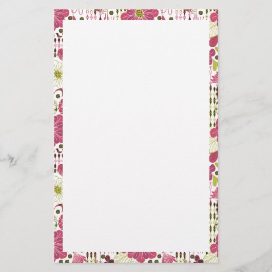Papeterie Joli motif floral classique coloré (Devant)