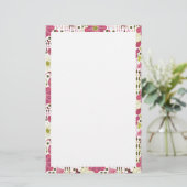 Papeterie Joli motif floral classique coloré (Debout devant)